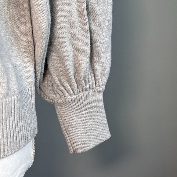 Loft Women's Size XS "Con Amor" Gray Lightweight Sweater 100% Cotton - Picture 4 of 9